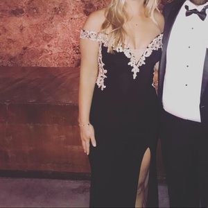 Black formal floor length dress